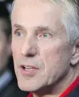  ?? COLLEEN DE NEVE/CALGARY HERALD ?? Flames head coach Bob Hartley says the club has to forget they are down 2-0 in the series.