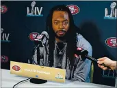  ?? JOSE CARLOS FAJARDO — STAFF PHOTOGRAPH­ER ?? Cornerback Richard Sherman pointed to the large number of 49ers free agents as a reason he may not be signed.