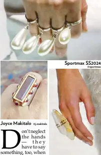  ?? ?? J oyce Makitalo @j.makitalo Sportmax SS2024 @sportmax Paco Rabanne SS2024 @rabanne