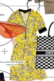  ??  ?? Sunglasses, $129, LE SPECS, lespecs.com Dress, $287, RAG & BONE, rag-bone.com