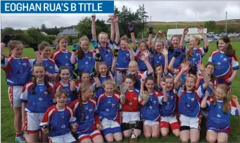  ??  ?? There were celebratio­ns in west Sligo recently as Eoghan Rua’s U12 girls won the B title with a narrow victory over St Farnan’s. The final was an extremely narrow affair,
