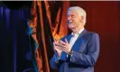  ?? Photograph: Alex Brandon/AP ?? Bill Clinton applauds at Radio City Music Hall. ‘If they didn’t think he had value, he would not have been on that stage.’