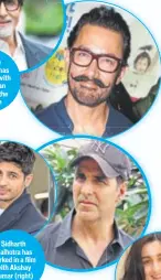  ??  ?? Sidharth Malhotra has worked in a film with Akshay Kumar (right)