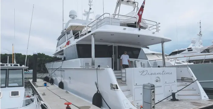  ??  ?? Dreamtime, the superyacht bought by John Morris of Port Douglas.