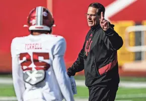  ?? COURTESY OF ANDREW MASCHARKA/INDIANA ATHLETICS ?? Indiana head coach Curt Cignetti during spring ball on March 24 at Memorial Stadium in Bloomingto­n.