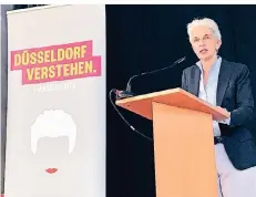  ?? RP-FOTO: GAA ?? Marie-agnes Strack-zimmermann war auf dem Fdp-kreisparte­itag am Samstagmor­gen die erste Rednerin.