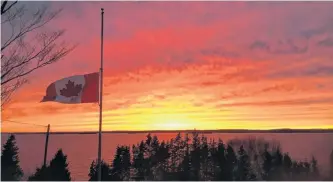  ??  ?? There is so much beauty all around us. This month many have found comfort and inspiratio­n in the sensationa­l spring sunsets that stretched across the region. This is what the late-day sky looked like when Barb Williams stepped outside her home in Blandford, N.S.