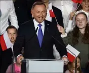  ?? (Photo AFP) ?? Andrzej Duda, a été réélu pour un nouveau mandat de cinq ans.