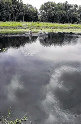  ?? CHRIS O’MEARA / ASSOCIATED PRESS 2001 ?? Two visitors canoe through Myakka River State Park in Sarasota. The state park is right next to Blackbeard’s Ranch, a 4,530-acre property that has been preserved by a Manatee County rancher and a wealthy investor.