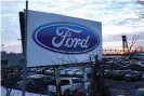  ?? Photograph: Scott Olson/Getty Images ?? Ford has cut production at its Chicago facility as a microchip shortage takes a toll on the auto industry.