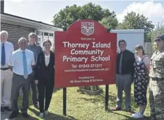  ?? ?? Gillian Keegan visited the island’s primary school in the summer