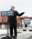  ?? THE CANADIAN PRESS ?? Conservati­ve Party Leader Pierre Poilievre says his proposed “blue seal” testing standard would allow qualified health-care profession­als to work in any province or territory that volunteers to be part of the program.
