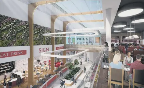  ??  ?? An image indicates the new look planned for the Queensgate shopping centre.