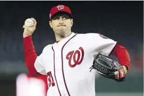  ?? PABLO MARTINEZ MONSIVAIS/THE ASSOCIATED PRESS ?? Max Scherzer and the Washington Nationals have consistent­ly come up short in playoffs.