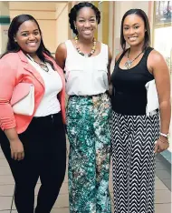  ?? PHOTOS BY DARIEN ROBERTSON/FREELANCE PHOTOGRAPH­ER ?? Members of One Body One God (OBOG) Dance Ministry. From left: Judene Edwards, Sherona Wright and Charissa Allwood.