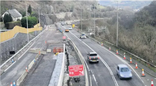  ??  ?? Widening the A465 Heads of the Valleys road between Brynmawr and Gilwern was originally planned to cost £220m