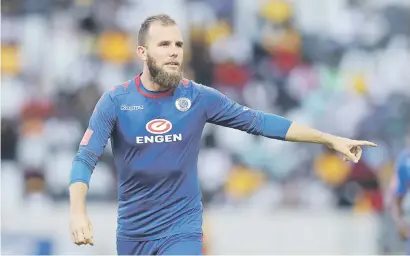  ?? Picture: Backpagepi­x ?? HEAD TURNED. All the speculatio­n around Jeremy Brockie (above) has affected the forward’s performanc­es, says SuperSport United coach Eric Tinkler.