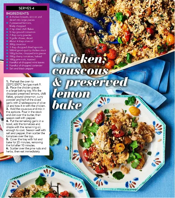 Chicken, couscous & preserved lemon bake PressReader