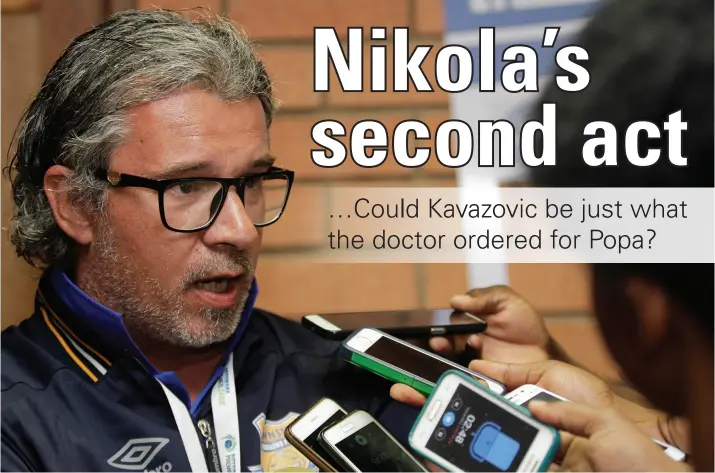  ??  ?? ANOTHER BITE ... Serbian coach Nikola Kavazovic has made headlines after reuniting with Township Rollers