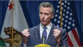  ?? HECTOR AMEZCUA — THE SACRAMENTO BEE ?? Gov. Gavin Newsom, shown on Jan. 10. released his appointmen­ts Friday to a state fastfood council that will help decide workplace standards.
