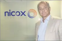  ??  ?? Michele Garufi, pdg de NicOx, a le sourire : le marché mondial des produits ophtalmolo­giques était évalué à  Mds$ en  et devrait atteindre les  Mds$ en . (Photo K.W.)