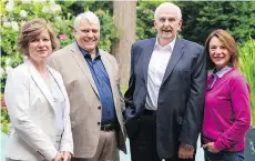  ?? RICHARD LAM ?? From left, Laura Dixon, Bruce McDonald, former Delta police chief Jim Cessford and Jeannie Kanakos are running on a slate together in the upcoming municipal elections in Delta.