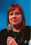  ?? Karen Warren / Houston Chronicle ?? CEO Mary Barra says General Motors plans to introduce 20 new electric models over the next five years.