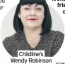  ??  ?? Childline’s Wendy Robinson