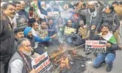  ??  ?? Congress workers protest against Citizenshi­p (Amendment) Bill (CAB) in Chandigarh on Wednesday.
PTI