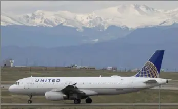  ?? Associated Press ?? A United Airlines jetliner taxis to a runway for take off from Denver Internatio­nal Airport in Denver.