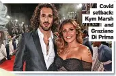  ?? ?? Covid setback: Kym Marsh and Graziano Di Prima