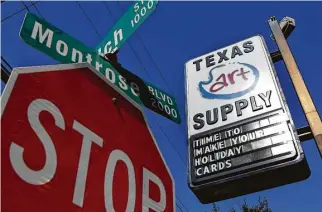  ?? Mark Mulligan / Houston Chronicle ?? Texas Art Supply’s main location is on Montrose Boulevard. “I’ve always had a deep passion for the visual arts,” owner Louis Adler says.