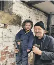  ??  ?? Sunderland-born volunteer Les Jordan with grandson Theo.