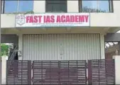  ?? HT ?? The Fast IAS Academy is run by a social organisati­on, Digambar Jain Mahasamiti, for the welfare of the community students.