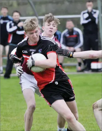  ??  ?? Sean Power in possession for Drumcliffe/ Rosses Point. Inset: Cian Lally. Pic: Carl Brennan.