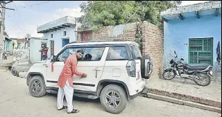  ?? BIPLOV BHUYAN/HT ?? Rohi village resident Shriram gave up studies, having failed in Class 10 board exams, and has mulled several business ideas. He bought an SUV with the compensati­on money.