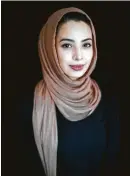  ?? Marie D. De Jesús / Houston Chronicle ?? Noha Sahnoune presents a modern image of a Muslim woman.