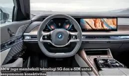  ?? ?? BMW juga membekali teknologi 5G dan E-SIM untuk kenyamanan konektivit­as