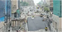  ?? ERROL MCGIHON ?? June 27
Repair work continues on the sinkhole nearly three weeks after part of Rideau Street collapsed.