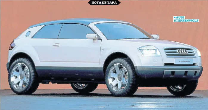  ??  ?? aspiración deportiva. Este hermoso concept de los cuatro anillos de 2001 adelantó que los SUV serían cada vez más “sport” y menos “utilitario­s”