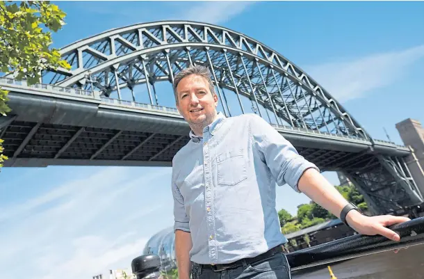  ??  ?? ECO DRIVE: Co-Wheels managing director Richard Falconer thinks the expansion of the firm’s electric vehicle fleet in Dundee gives flexibilit­y.