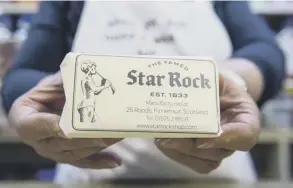  ??  ?? 0 Star Rock humbugs and Star Rock Sticks are the two products still made onsite, by Liz Crossley-davies, which date back to the original owner's recipe. To stand out from the crowd the shop stocks the things you can't buy anywhere else