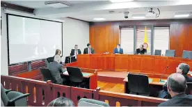  ?? JHONNY HOYOS ?? Audiencia de pérdida de investidur­a de Aida Merlano, en el Consejo de Estado.