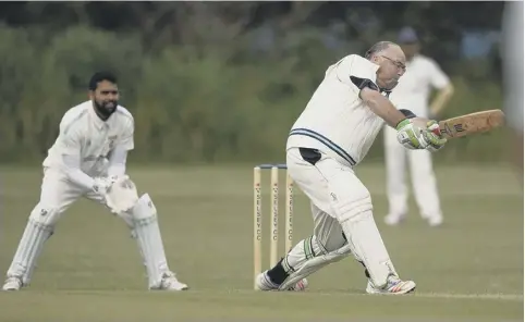  ?? Picture: Chris Hatton ?? Nic Nolan batting for Selsey in their home win over Ram