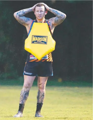  ?? Picture: BRENDAN RADKE ?? FOCUSED: Todd Carney will run out for the Pride against Wynnum-Manly on Saturday.