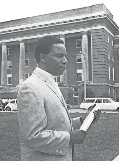  ?? THE COMMERCIAL APPEAL ?? Ernest K. Davis, a former teacher at Riverview Junior High School, was named Memphis State University’s first dean of Student Relations on June 23, 1969.