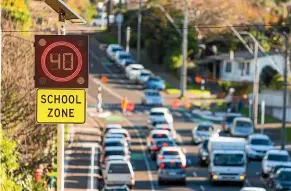  ?? STUFF ?? On busy arterial routes with schools on them, the limits will operate only during pick-up and drop-off periods.