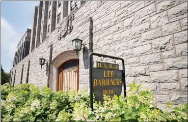  ?? (AP) ?? Lee Barracks is shown at the US Military Academy, on Monday, July 13, 2020, in West Point, N.Y. The building is named for Civil War General Robert E. Lee, a West Point graduate who led the Confederat­e Army.