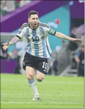  ?? Foto: efe ?? Eufórico Messi gritó como nunca antes