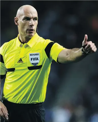  ?? ARMANDO FRANCA/THE ASSOCIATED PRESS ?? Former World Cup referee Howard Webb sees the introducti­on of VAR (video assistant referee) as a positive for officials working this year’s World Cup starting Thursday in Russia.